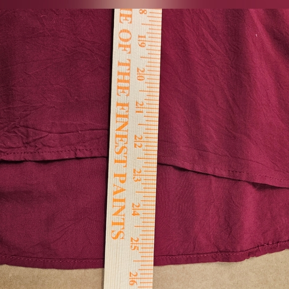 YA Los Angeles Boho Cut Out Long Sleeve Peasant Top Size S Deep Red Bohemian - Picture 13 of 13